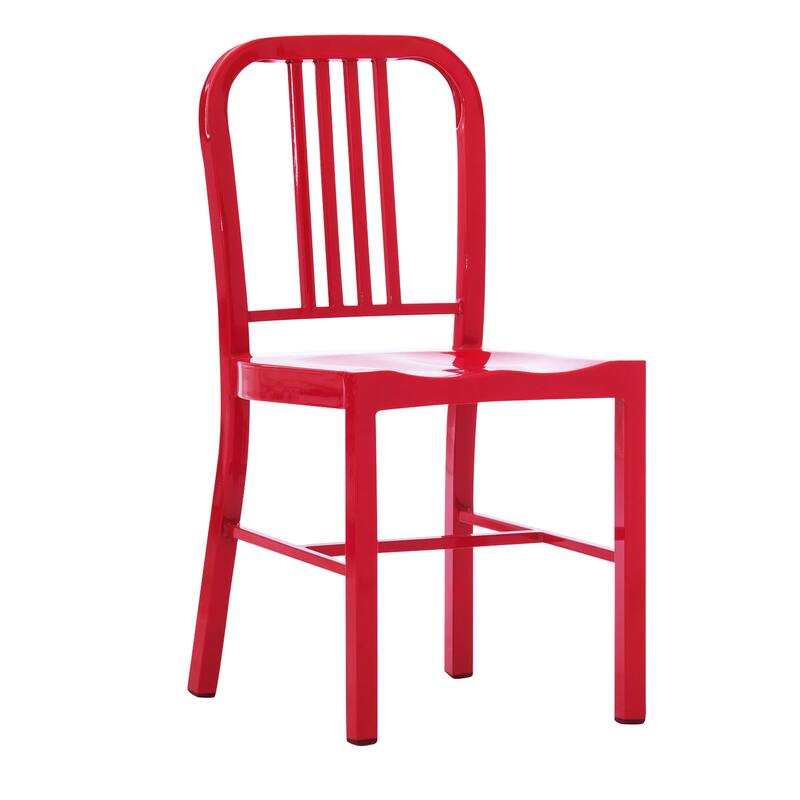 Industrial Metal Indoor-Outdoor Chair Set of 2