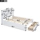 preview thumbnail 4 of 22, Queen Size Solid Pine Wood Platform Kids Bed Frame with Built-In Storage Shelves of the Headboard and 2-Drawers, White