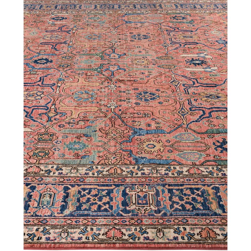 Serapi One-of-a-Kind Hand-Knotted Area Rug - Pink - 9' 1" x 11' 11"