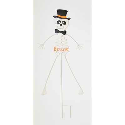 36" Halloween Metal Skeleton Outdoor Yard Stake