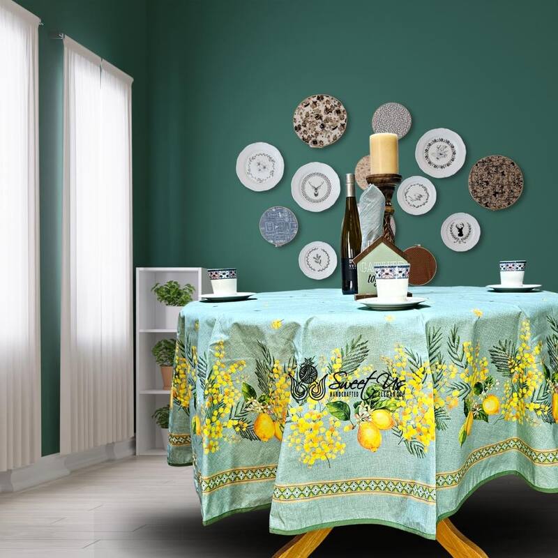 Citronnée Wipeable Tablecloth, Stain Resistant, French Acrylic
