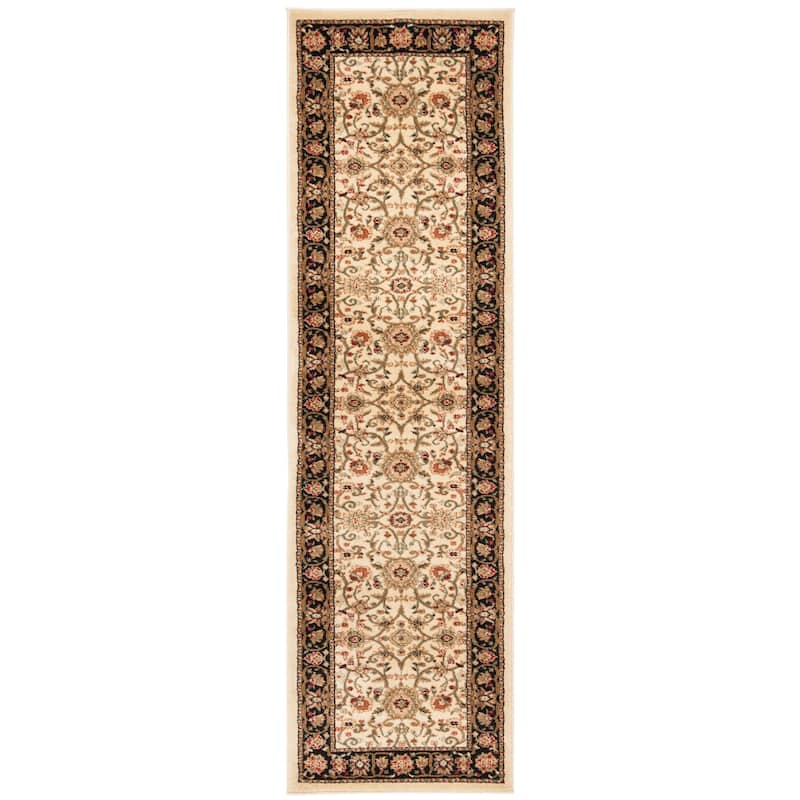 SAFAVIEH, Lyndhurst Marsha Traditional Area Rug - 2'3" x 6' Runner - Ivory/Black