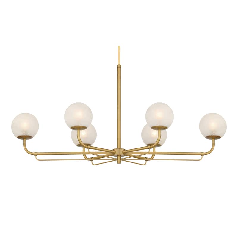 Minka Lavery 3796 Whitehall 6 Light 46" Long Linear Chandelier - Legacy Brass