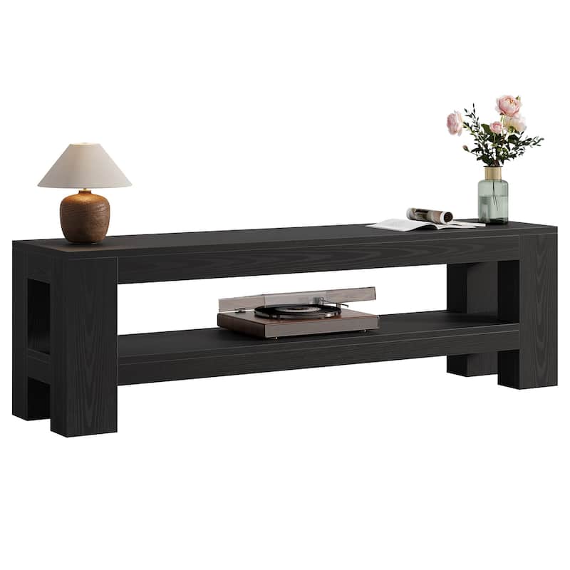 TV Stand, Media Console with Storage Shelves, Entertainment Center Television Console Accent Cabinet for Living Room, Bedroom