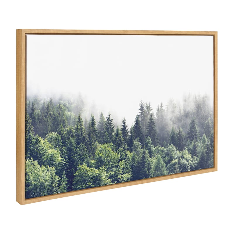 Kate and Laurel Sylvie Fog Framed Canvas by The Creative Bunch Studio