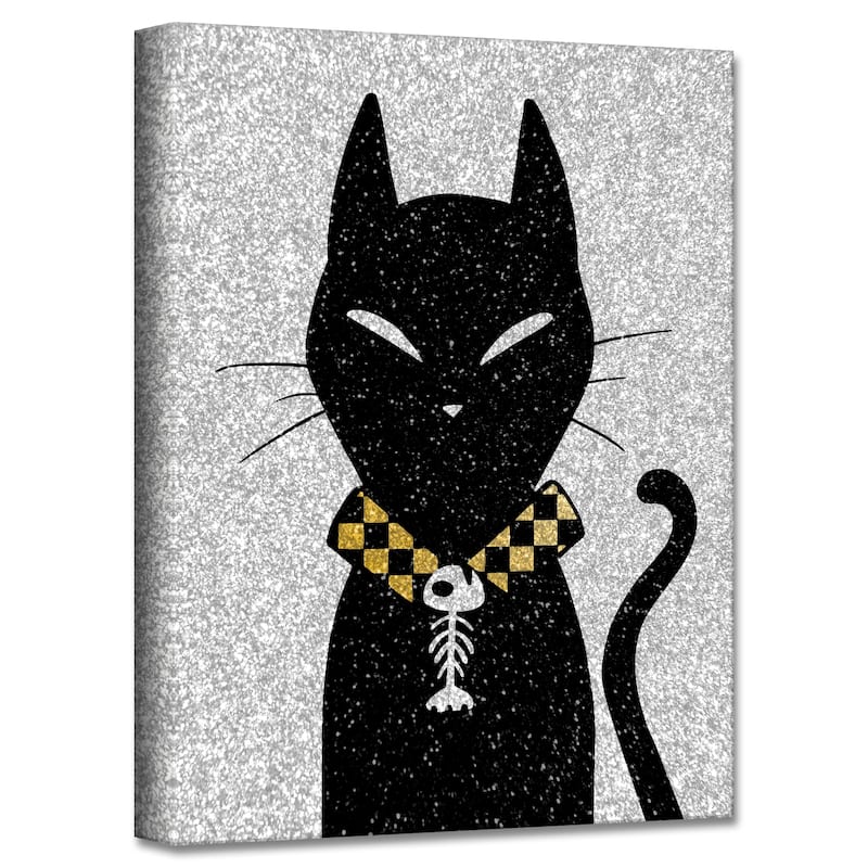 ChiChi Décor 'Glamoween Kitty I' Halloween Canvas Wall Art