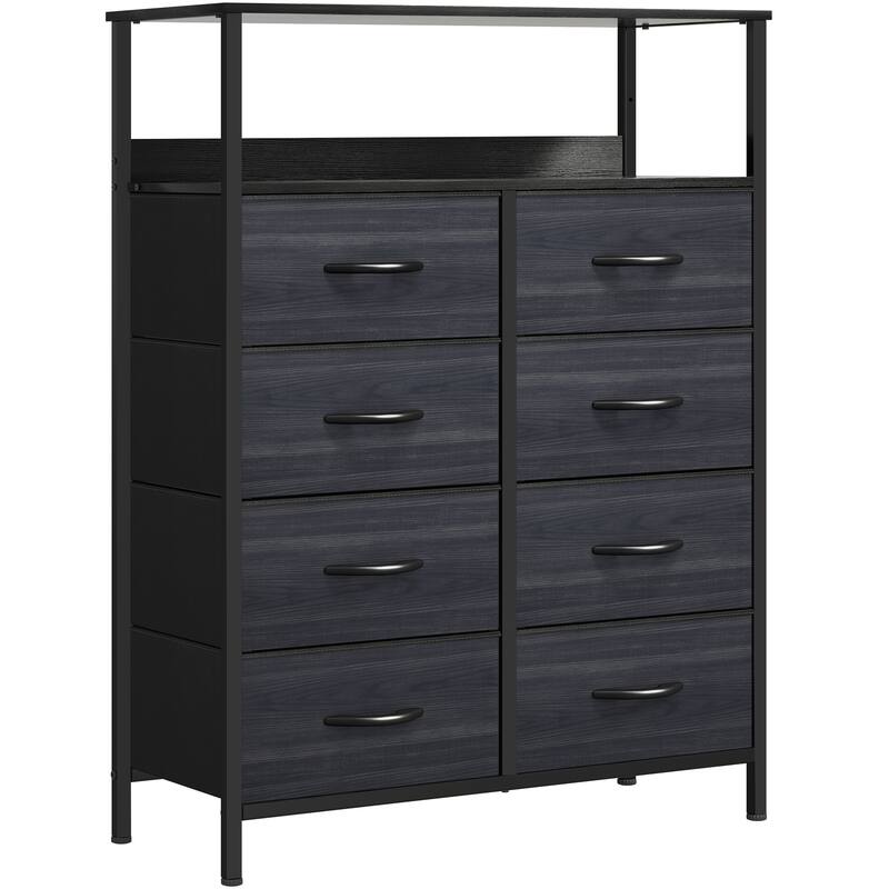 Modern Wide Dresser Storage Tower with 8 Drawers