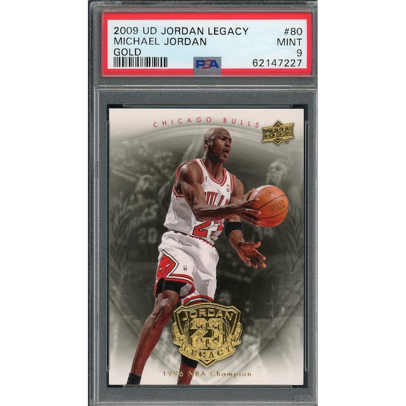 Michael Jordan 2009 Upper Deck Legacy Gold Basketball Card #80 Graded PSA 9 - 8'6" x 11'6"