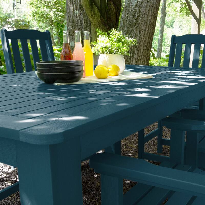 Lehigh 7-Piece Outdoor Dining Set - 42" x 72" Table, Counter-height