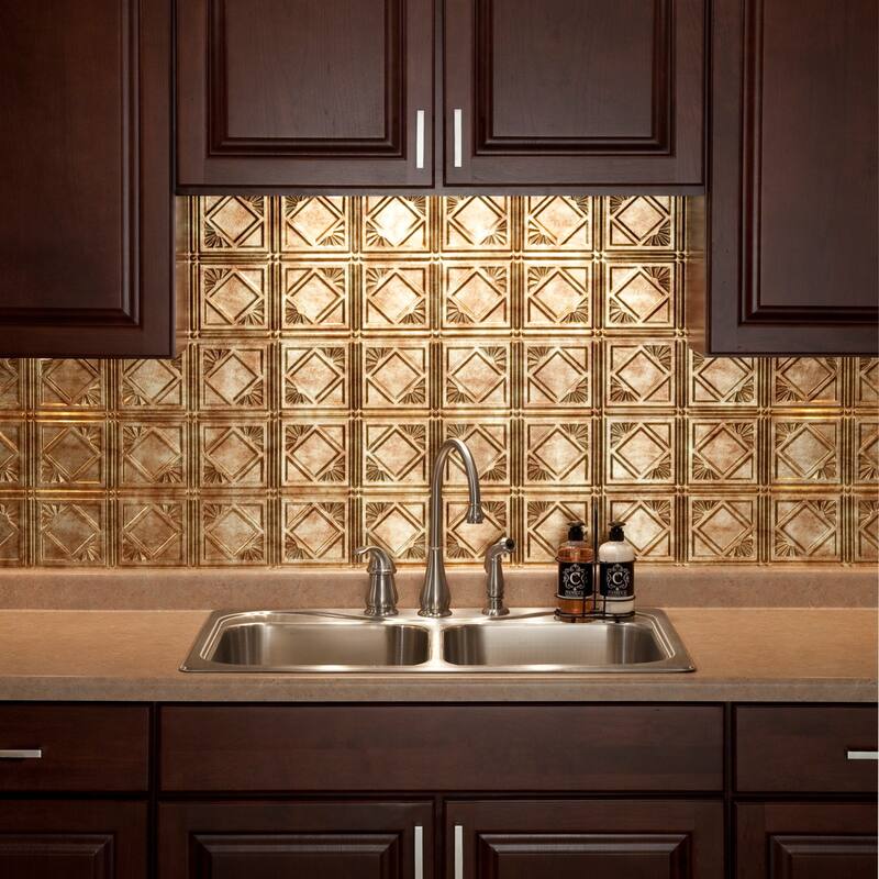FASÄDE Traditional Style 4 Decorative Vinyl Backsplash Panel