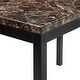 preview thumbnail 7 of 14, Darcy Faux Marble Top Black Metal 5-piece Casual Dining Set by iNSPIRE Q Bold