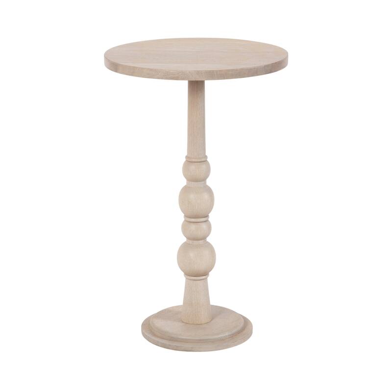 Kate and Laurel Wegner Wooden Side Table - 16x16x26 - Whitewash