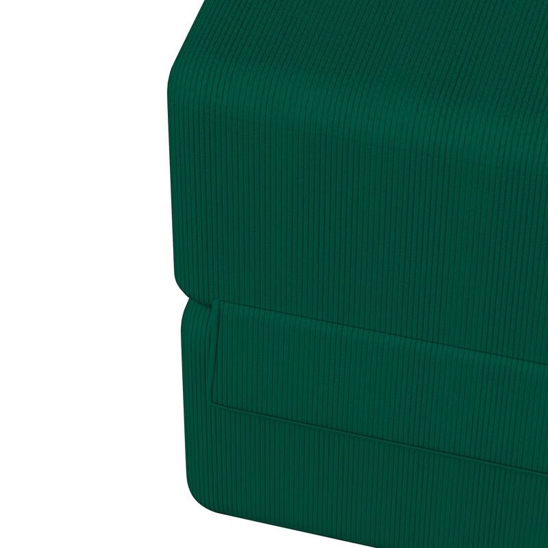 Corduroy Compression Convertible Folding Sectional Sofa
