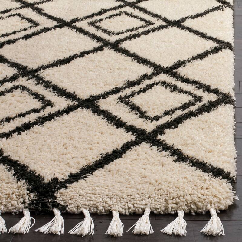SAFAVIEH Moroccan Fringe Shag Geoff 2-inch Thick Rug