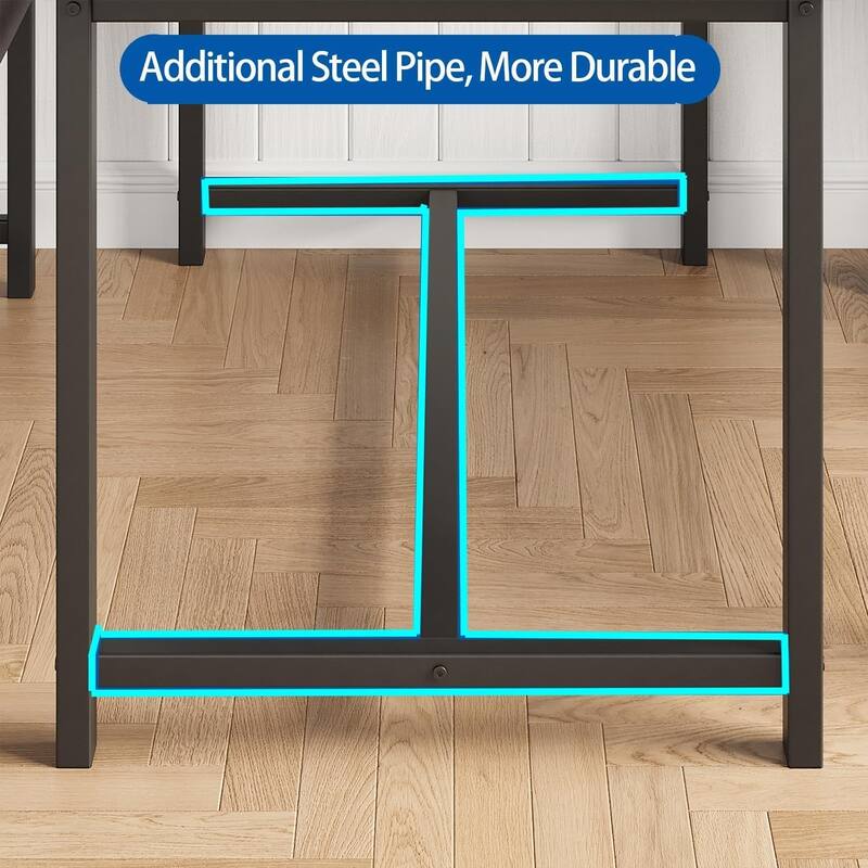Kitchen Table with Benches, Dining Table Set for 4,Rectangular Dining Table Set for Small Space Apartment Studio