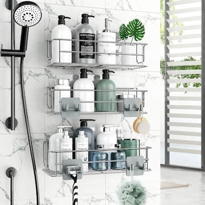 3 Pack Adhesive Hanging Shower Caddy,