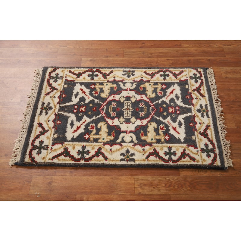 Oushak Oriental Foyer Rug Handmade Wool Carpet - 2'0"x 3'0"