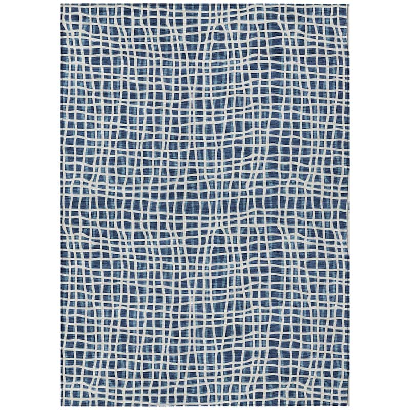 HomeRoots Striped Transitional Rectangle Outdoor Rug