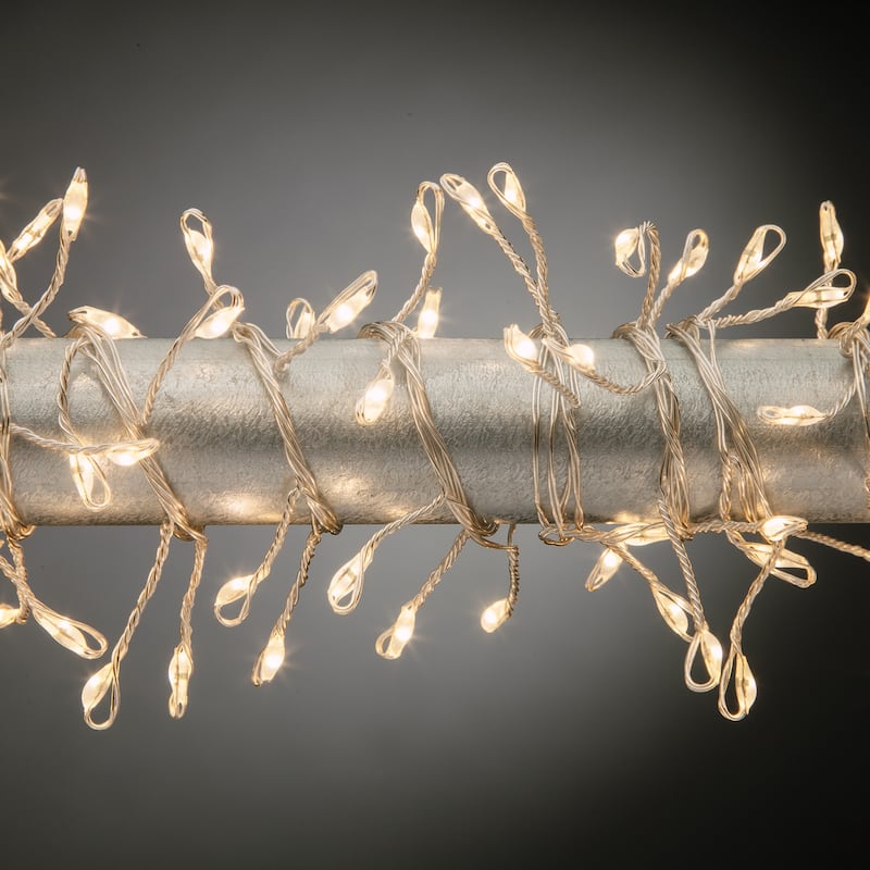 Set of 2 6 ft Firecracker Garland on Silver Wire