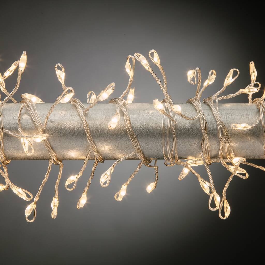 Set of 2 6 ft Firecracker Garland on Silver Wire