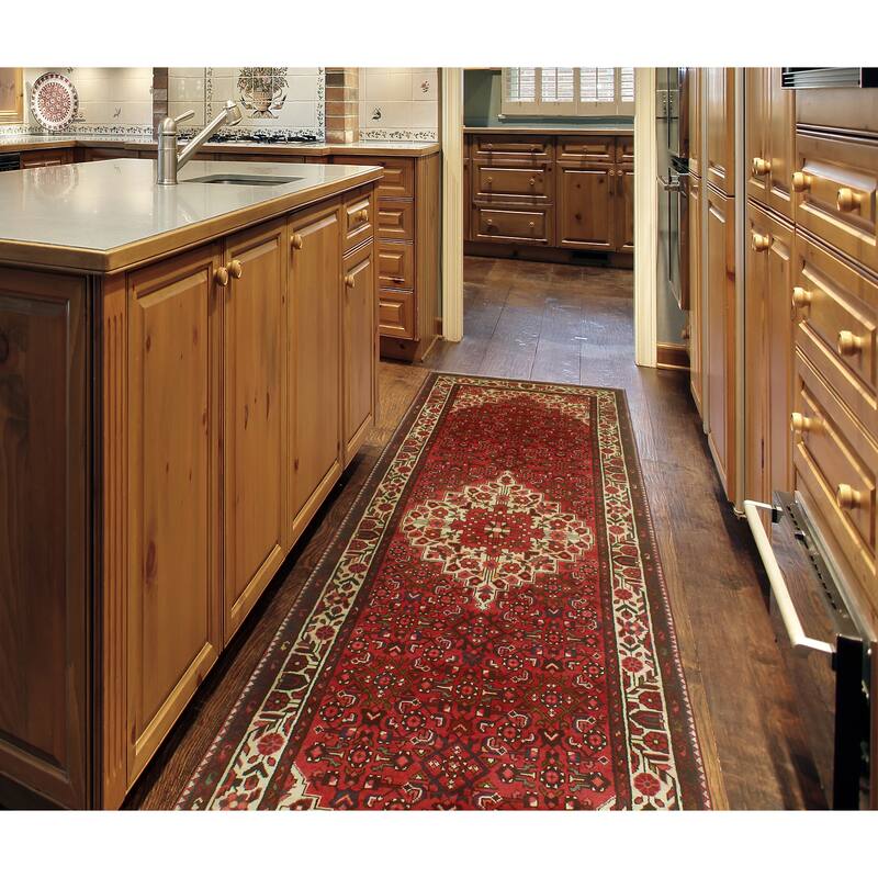 Fine Vintage Distressed Duncan Rust/Ivory Runner - 3'9" x 11'2"