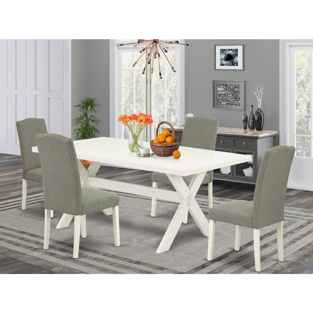 Contemporary 5-Piece Dinette Set - Dining Table with 4 Chairs - Modern Kitchen Set - 72