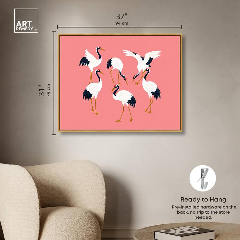 Crane Chorus Canvas by Art Remedy