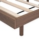 preview thumbnail 4 of 7, Wooden Full Platform Bed Frame for Kids Teens Adults, Full Size Bedframe with Solid Wood Slats Support, Not Included Headboard