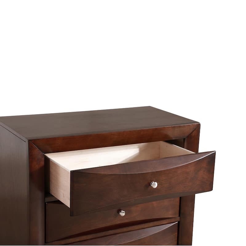 5-Drawer Wooden Bedroom Chest - 48" - Brown