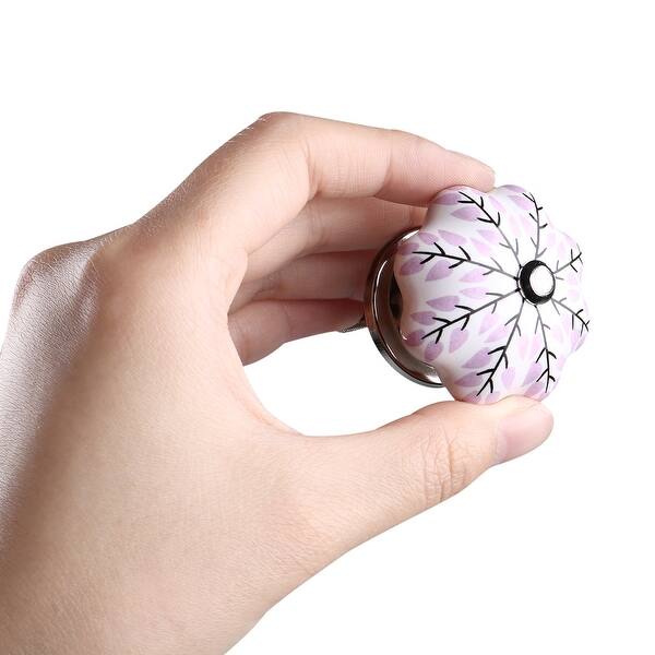 Shop 6 Pcs Ceramic Knobs Drawer Pulls Cupboard Handles Door
