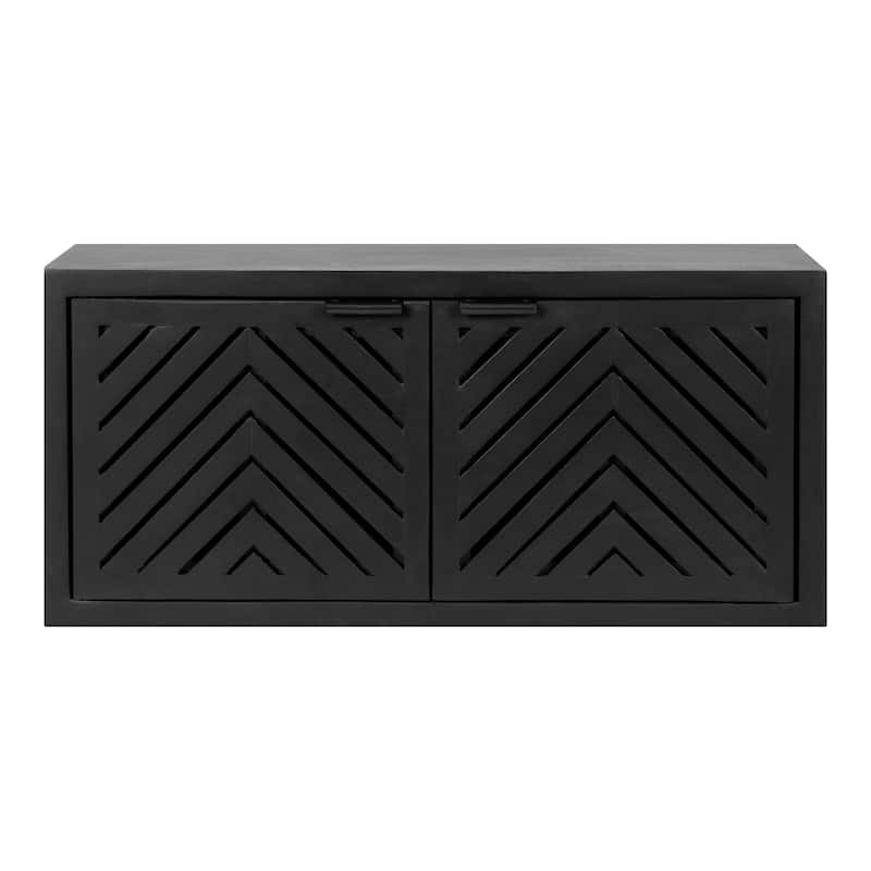 Kate and Laurel Mezzeta Decorative Wood Wall Cabinet