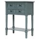 preview thumbnail 6 of 12, Navy Blue Wood Entryway Console Table with 3 Storage Drawers