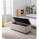 preview thumbnail 3 of 6, Porthos Home Ved Storage Bench, Flip Top, Fabric Upholstery