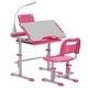 preview thumbnail 10 of 25, Ukuowu Height Adjustable Child's School Study Kids Desk and Chair Set with Tilt Desktop, LED Light, Storage Drawer, Book Stand Pink