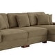 preview thumbnail 60 of 132, 118" W Corduroy L-shape Modular Sectional Sofa with Pillows