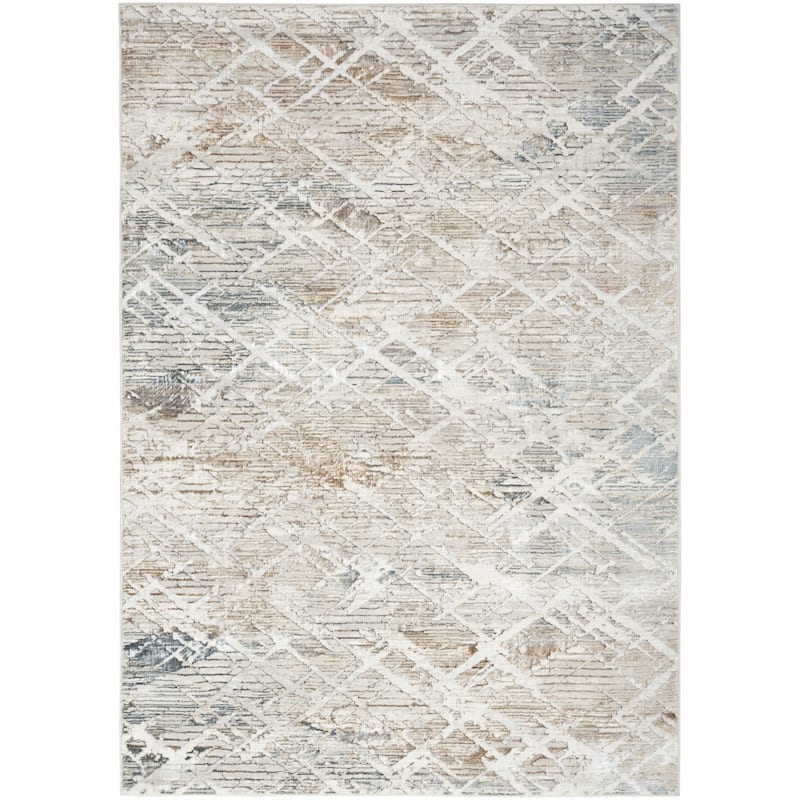 Fuvi Power Loomed Abstract Modern Non Skid Stain Resistant Area Rug By HomeRoots - 71' X '47' X '0.39