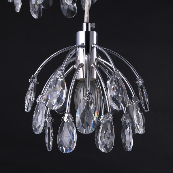 7 - Light Cluster Crystal Cylinder Stairway / Staircase Chandelier