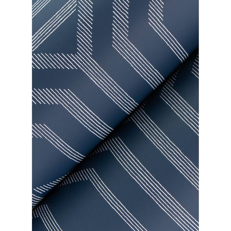 A-Street Prints Essex Navy Geometric Wallpaper