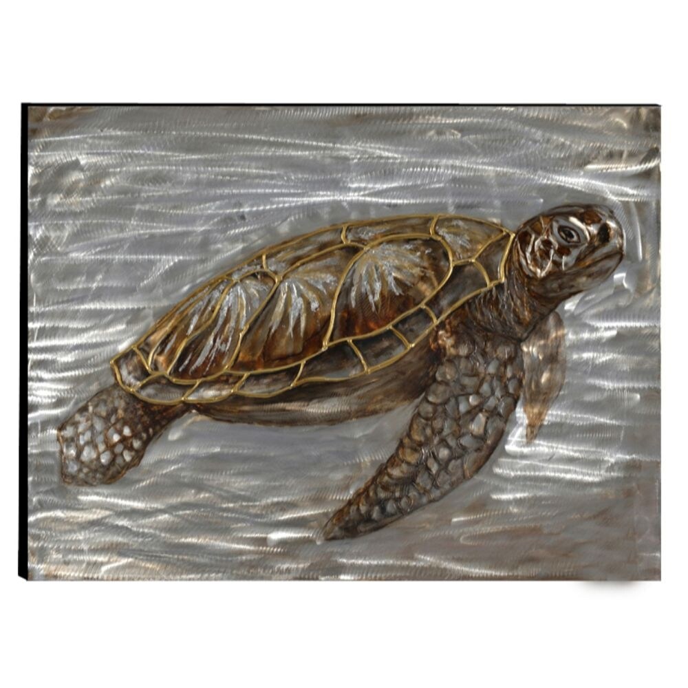 Shop Finely Painted Turtle Wooden Wall Art Decor Multicolor
