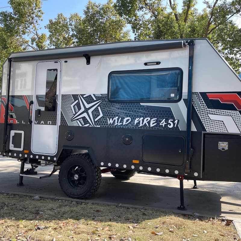 ALEKO RV Awning Center Cradle Support - Motorized and Non-Motorized - Black