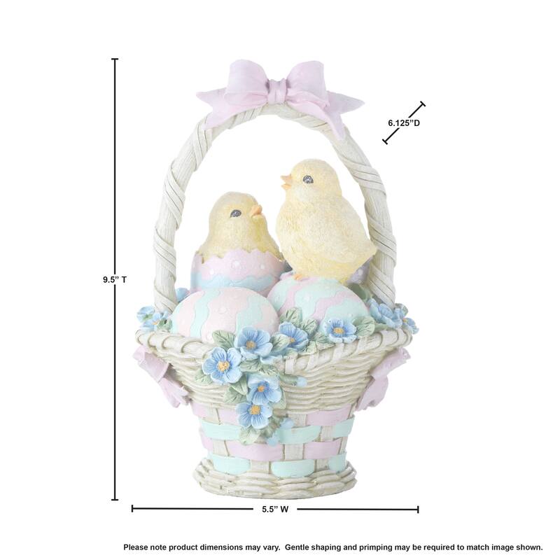 Resin Hatching Chick Easter Basket