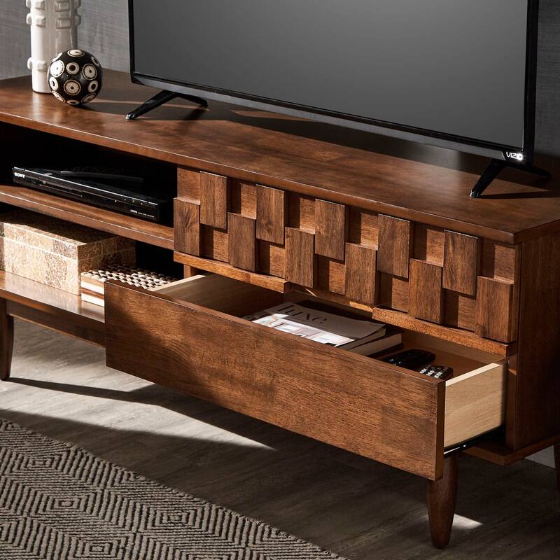 Kieran Mid-Century Wood 2-Drawer TV Stand by iNSPIRE Q Modern - 59-Inch