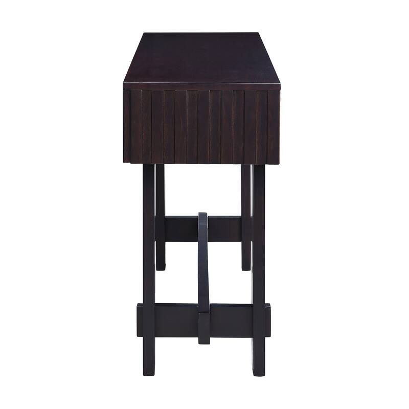 52" Pine Sofa Table with Handle-less Storage