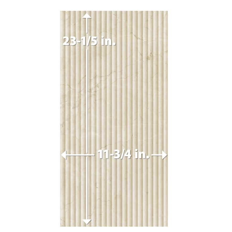 Merola Tile Reve Roseliere Deco Beige 11-3/4" x 23-1/2" Porcelain Wall Tile