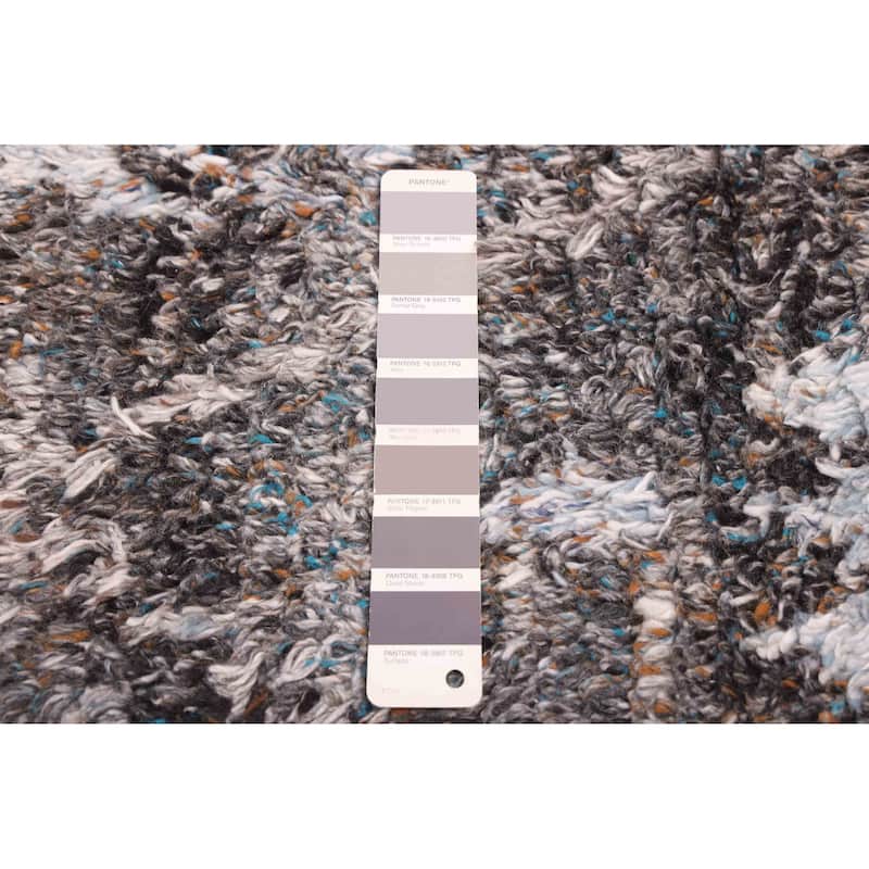 ECARPETGALLERY Hand-knotted Tangier Dark Grey Wool Rug - 5'0 x 8'0