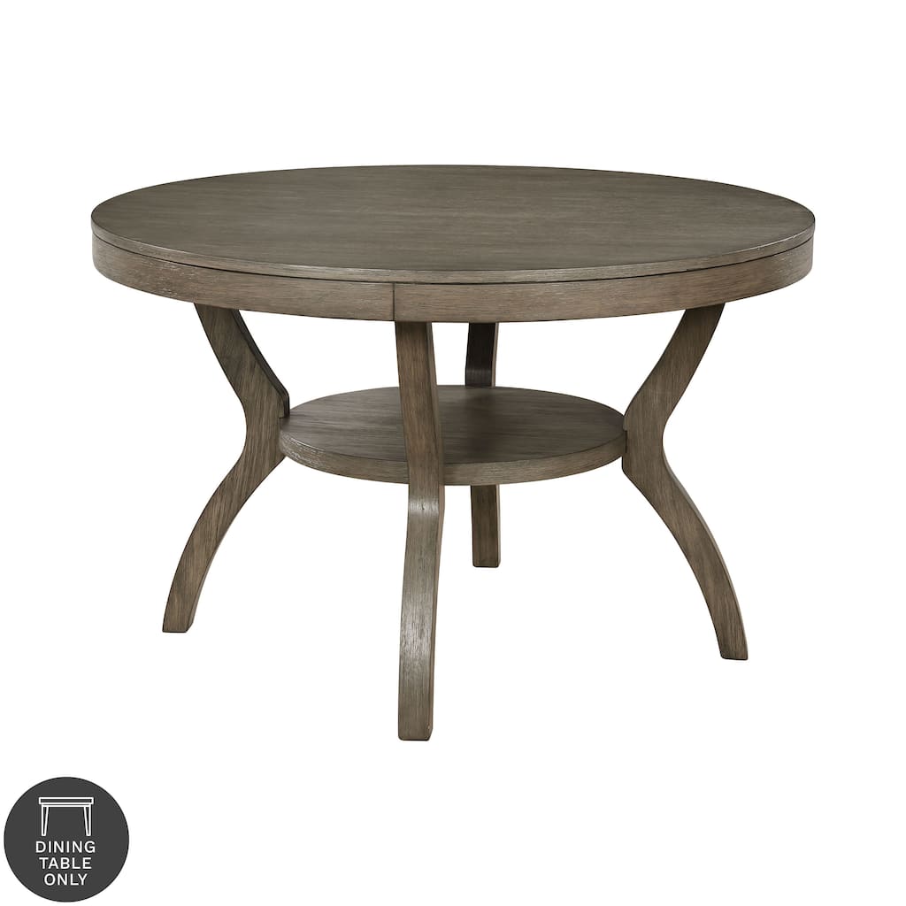 Furniture of America Melody Fields Rustic 48-inch Grey Wood Round Dining Table