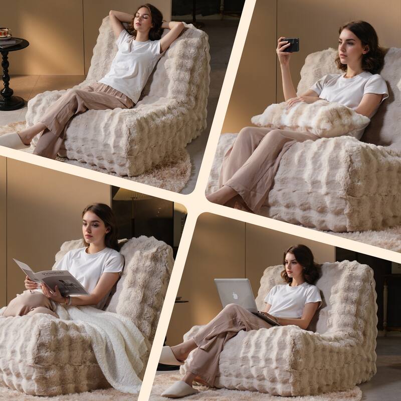 HOOOWOOO Lazy Floor Sofa Couch Corner Fireside Chair