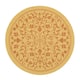 SAFAVIEH Courtyard Clarine Indoor/ Outdoor Waterproof Patio Backyard Rug - 5'3" x 5'3" Round - Natural/Terra