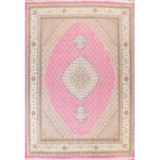 Wool/ Silk Tabriz Mahi Oriental Vegetable Dye Area Rug Hand-knotted - 9 ...