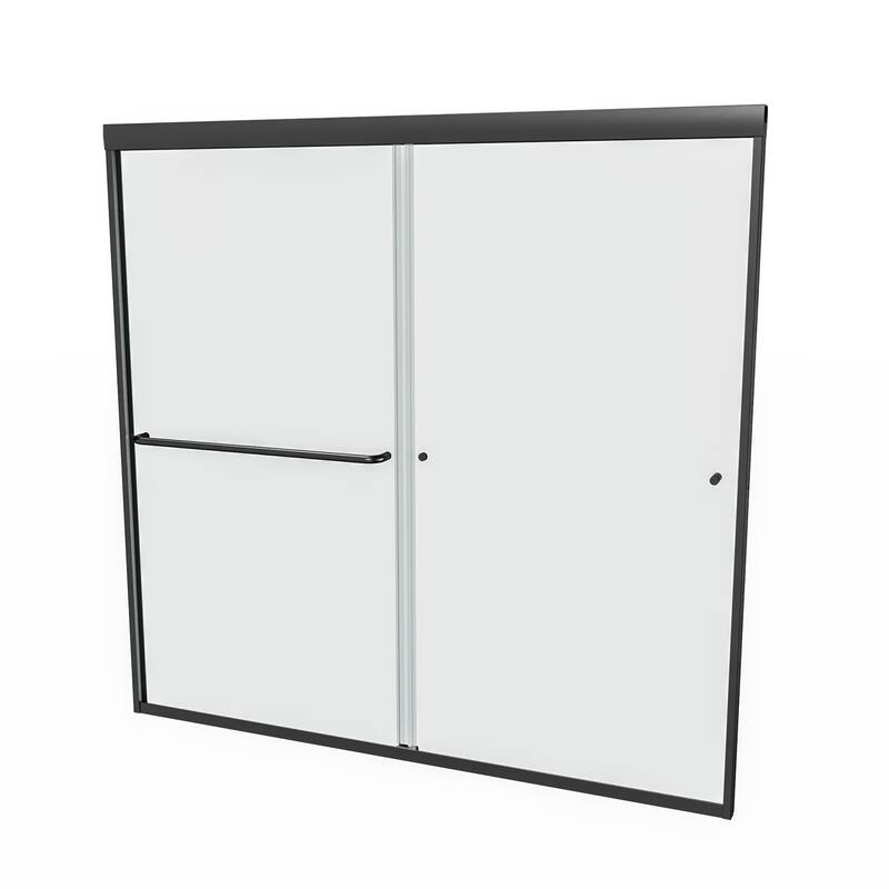 60''x58'' Double Sliding Semi-Frameless Shower Tub Door